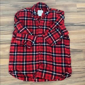 Men’s red flannel shirt